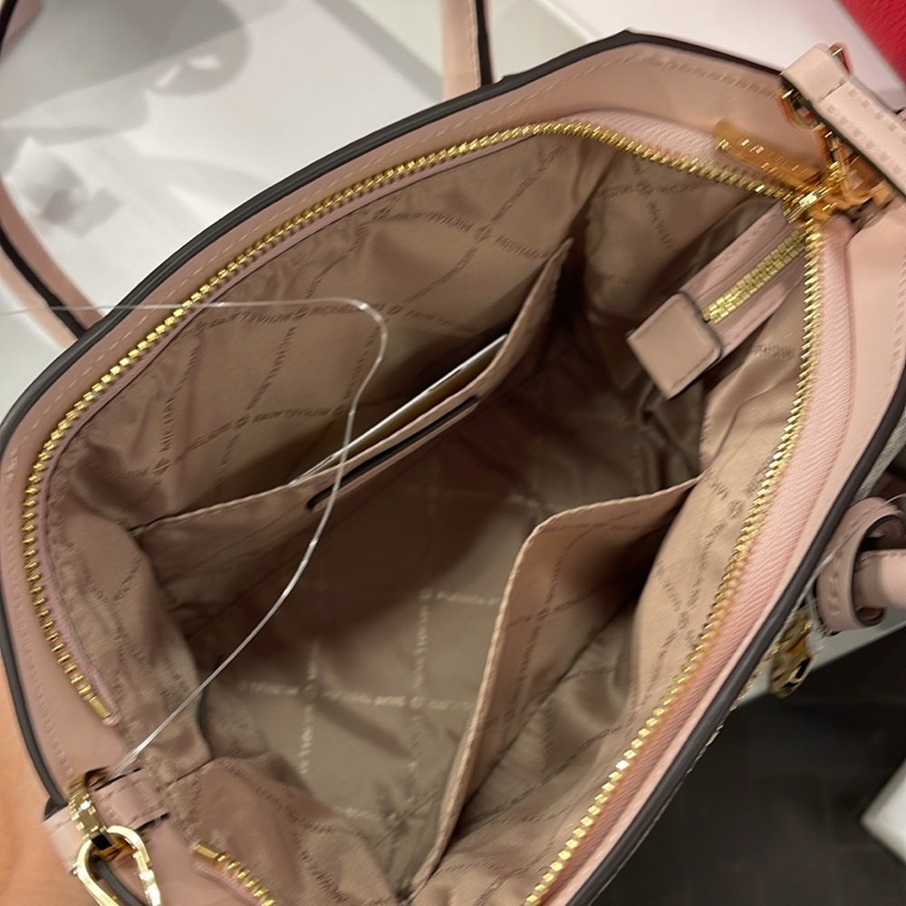 MICHAEL KORS
Avril Small Logo Top-Zip Satchel
Powder Blush Multi 
NWT - Picture 6 of 16